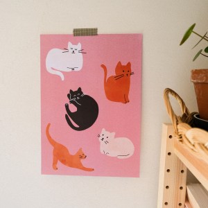 Affiche A4 Les chats