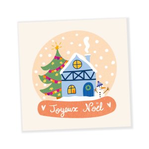 Carte postale La boule à neige de Noël