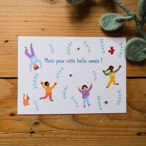 Carte postale L'école est finie